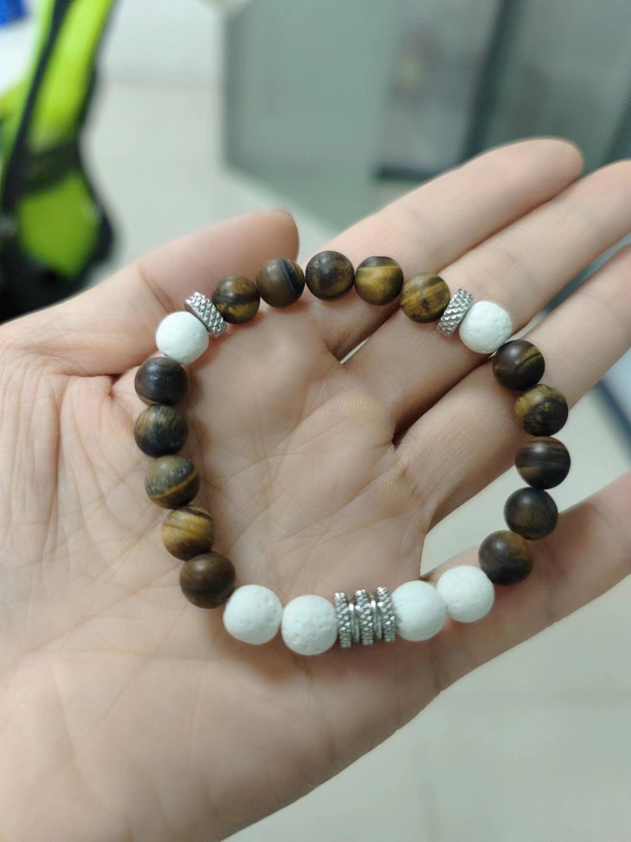 Wholesale Tiger Eye Lava Stone Agate Bracelet